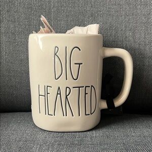 Rae Dunn Wizard Of Oz Tin Man Cream Ceramic Mug with Black Lettering